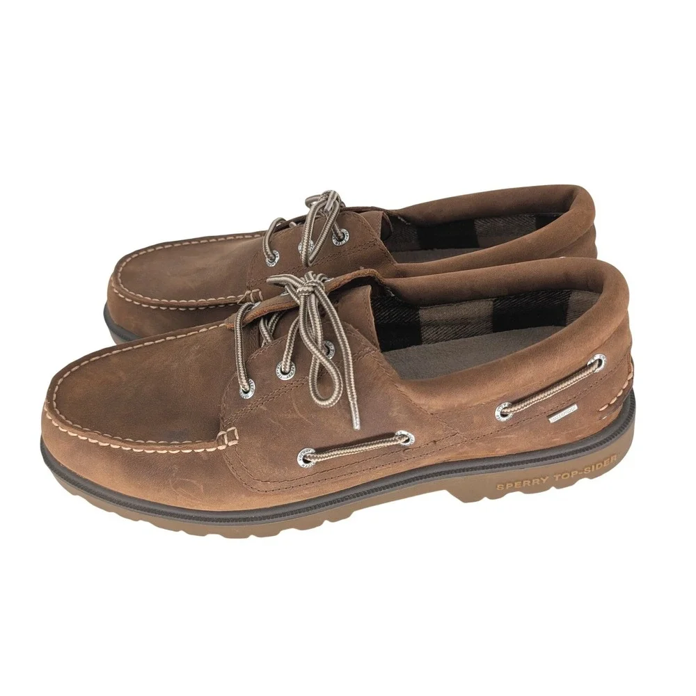 Sperry Top-Sider Original Waterproof Lug 3-Eye Boat Shoes Mens 13M Coastal Prep